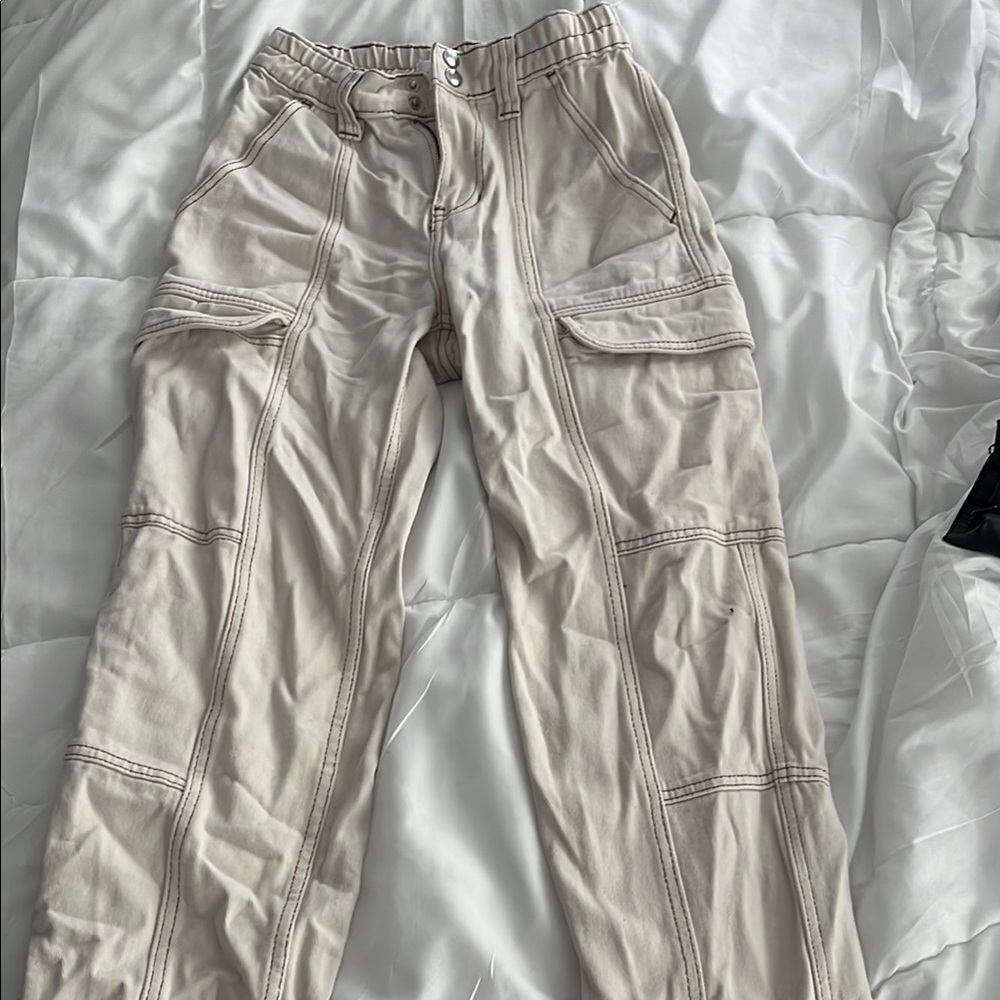 Women’s  Cream Cargo Pants